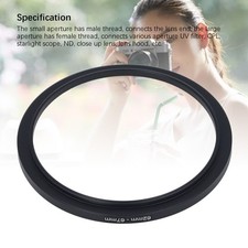 Filter Adapter Ring Black Small To Large Aperture Camera Lens Converter Compact