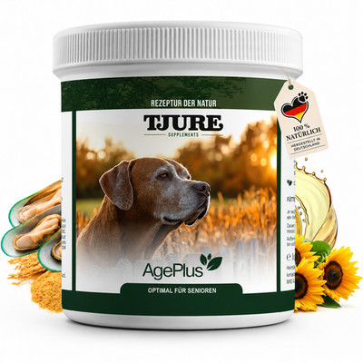 TJURE Age Plus - Senior Hund Mineralpulver 500g   Vitamine & Proteine