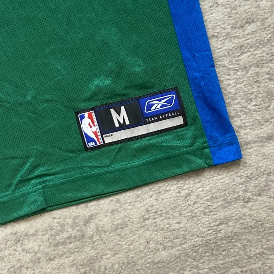 Винтажная футболка Jerry Stackhouse Dallas Mavericks средний размер зеленая синяя No42 баскетбол - Изображение 3 из 4