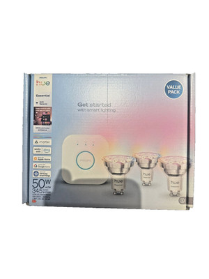Philips Hue Starter Set ''Essential White & Color Ambiance'' LED, 3er-Pa+Bridge