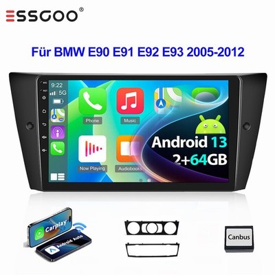 9'' Autoradio Android 15 GPS NAVI SWC RDS 2+64G Für BMW 3er E90 E91 E92 318i 320d