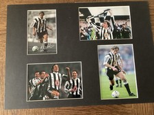 David Ginola Newcastle United Photo Display With Pre Printed Autograph