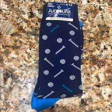 Men's Blue Patterned Socks golf 6-12