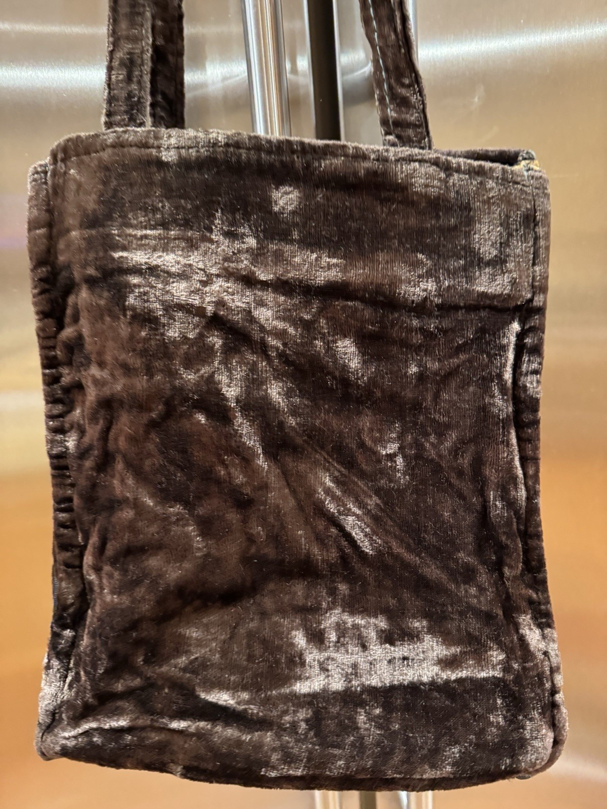 Patchwork Velvet Double Handle Boho Shopper Tote … - image 5