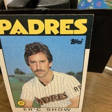1986 Topps San Diego Padres Baseball Card #762 Eric Show