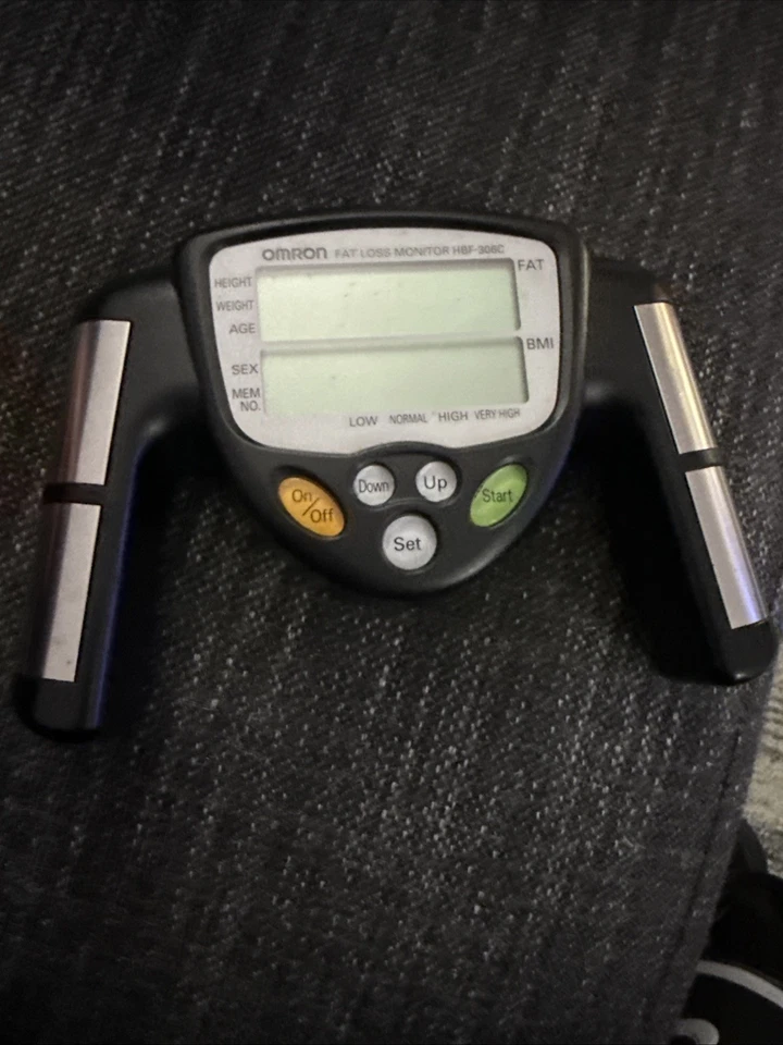 Monitor de pérdida de grasa OMRON HBF-306C negro probado en mano funciona Foto 2 de 4