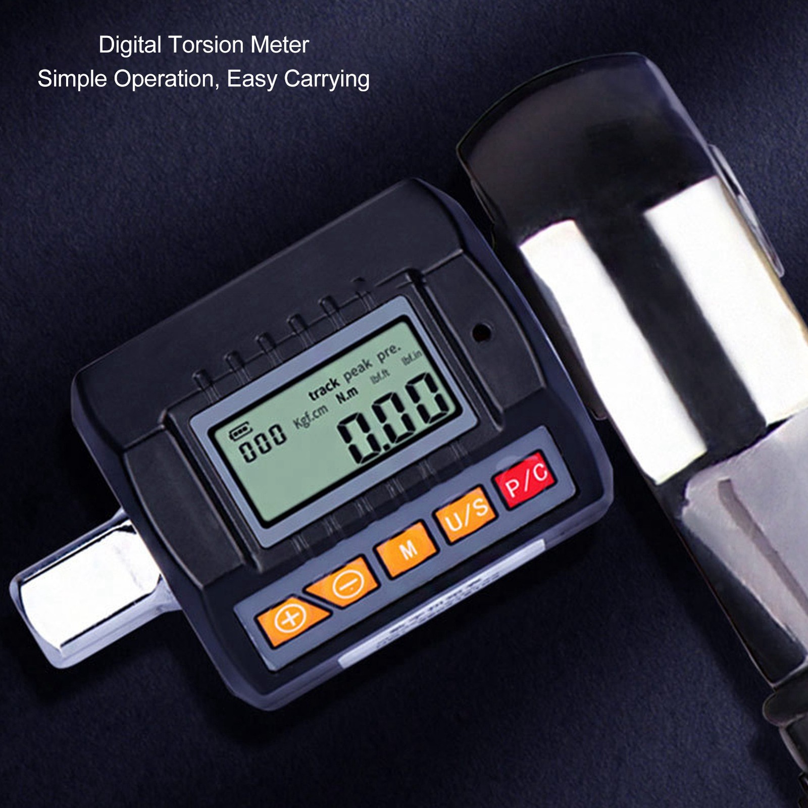 Torsion Wrench Adapter Digital Torsion Meter 4 Measuring Units For Car Bike☜