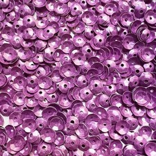 5mm Cup Sequins Orchid Pink Purple Opaque Satin Pearl Made in USA