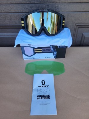 NEW Scott USA Scott 89X Era Goggles Black Beige Silver Chrome Adult Motocross 89
