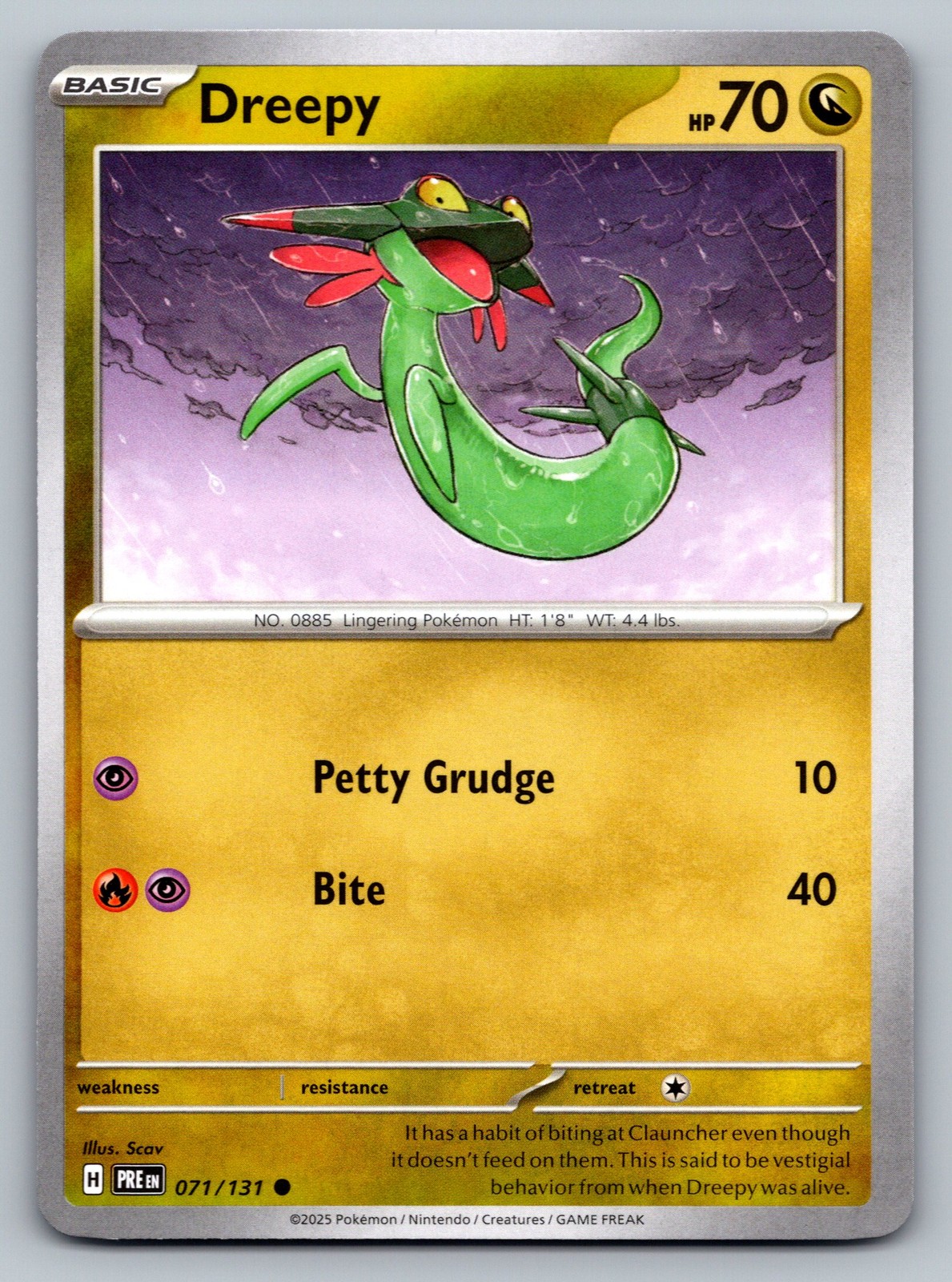 Dreepy Normal Common SV: Prismatic Evolutions 071/131 NM