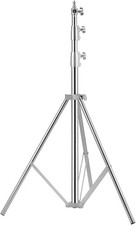 Stainless Steel Heavy Duty 9.19 Ft/2.8M steel tripod, silver