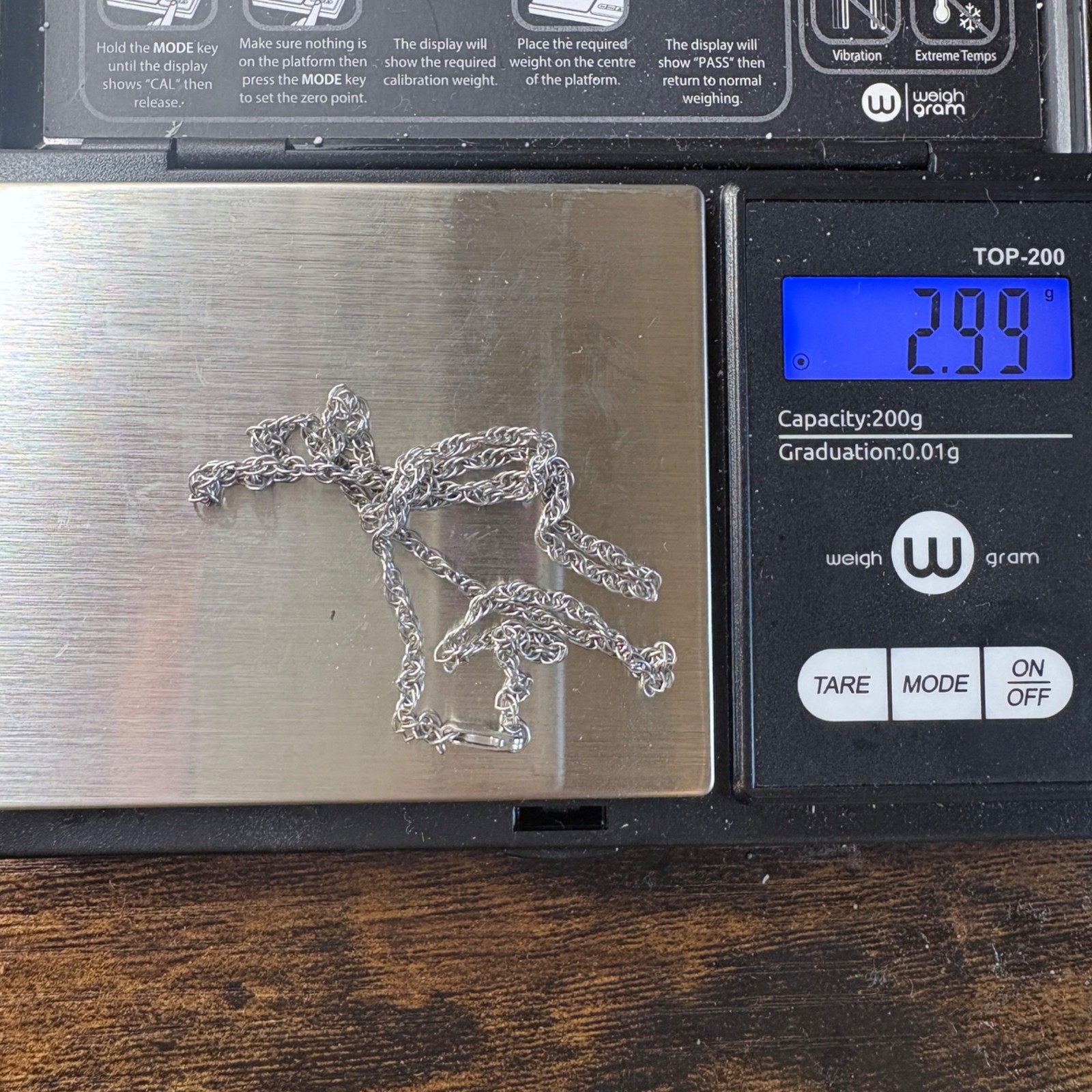 VTG Solid Sterling Silver 925 Cable Link Chain Ne… - image 8