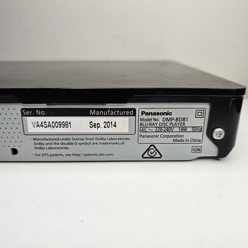 Panasonic DMP-BD81 Blu-Ray DVD layer + Power Cord - Tested and Working - Picture 12 of 16