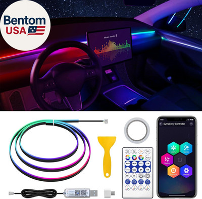 Dreamcolor Acrylic Interior Car LED Strip Light with Usb/Type C, 47.24 Inches Fi
