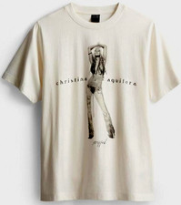 Christina Aguilera Stripped T-Shirt XSto2XL Wh Short Sleeve BNWT Primark Licence