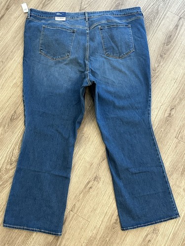 Jeans blu denim Old Navy donna taglie forti 30 vita media kicker bootcut nuovi con etichette! A6439 - Foto 6 di 8
