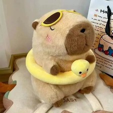 23CM Capybara Plush Toy Cute Stuffed Animal Doll Fluffy Beach Style RANDOM 1pc