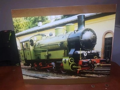 Blechschild Eisenbahn Modell Deko Dampf Lokomotive Nostalgie Wand Schild 39x33,5