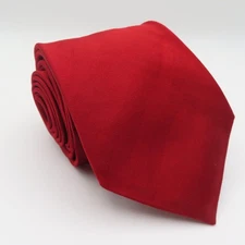 Ike Behar Tie Silk Red Solid 3.5" Wide 60" Long USA Tuxedo Formal