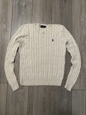 Vintage Polo Ralph Lauren Cable Knit Crew Neck Sweater Y2K
