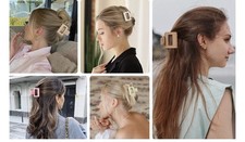 4 Pcs Square Claw Hair Clips Lightweight Elegant Styling Women Hair Accessory