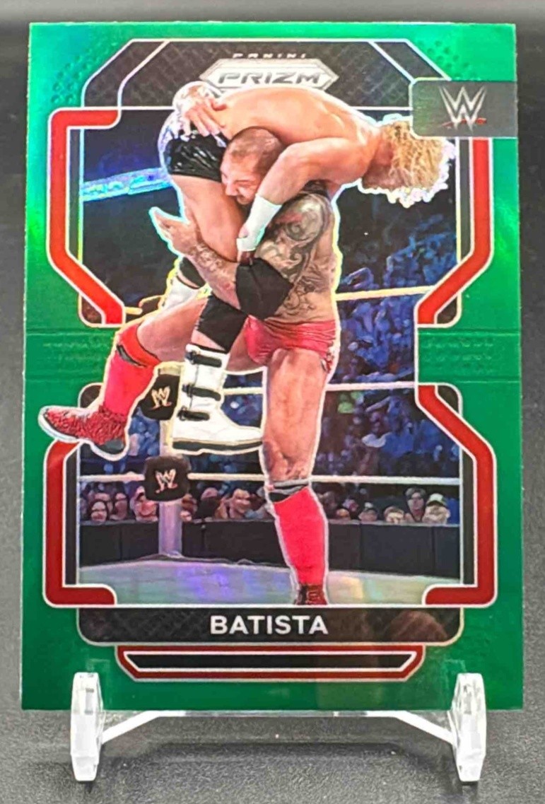 2022 Panini Prizm WWE Batista #196 Green