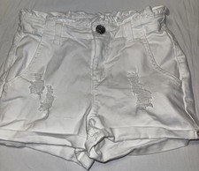 Justice Girls Jean Shorts Size 10 White