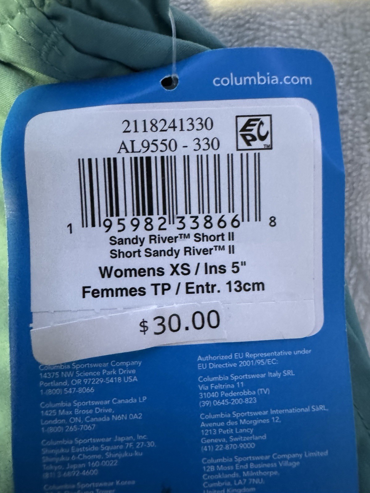 NWT- Columbia Women’s Sandy River Short II 5” Inseam Pockets Omni Shield Size XS thumbnail 3