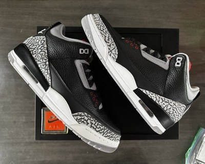 10.5 Nike Air Jordan 3 Retro OG Black Cement Black Men's - NIB - 854262-001 