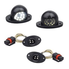 NDRUSH LED License Plate Light Tag Lamp with Socket Wiring Harness Plugs Comp...
