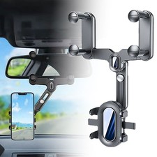 360  Car Phone Holder Adjustable Rotation Universal Car Rearview Mirror Mount AN