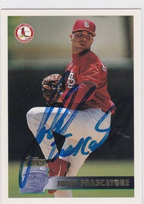 1996 Topps #298 John Frascatore RC Cardinals Signed IP Auto Free Shipping!