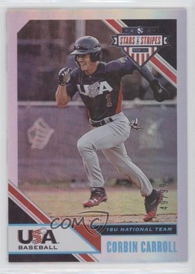 2020 USA Baseball Stars & Stripes Longevity Holo Foil 49/99 Corbin Carroll n0j