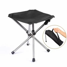 Portable Folding Stool Telescopic Chair Travel Fishing Camping Collapsible Seat✨