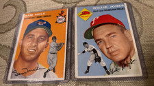 1954 Topps Baseball Lot Of 2, Sam Mele #240 and WIllie Jones #41