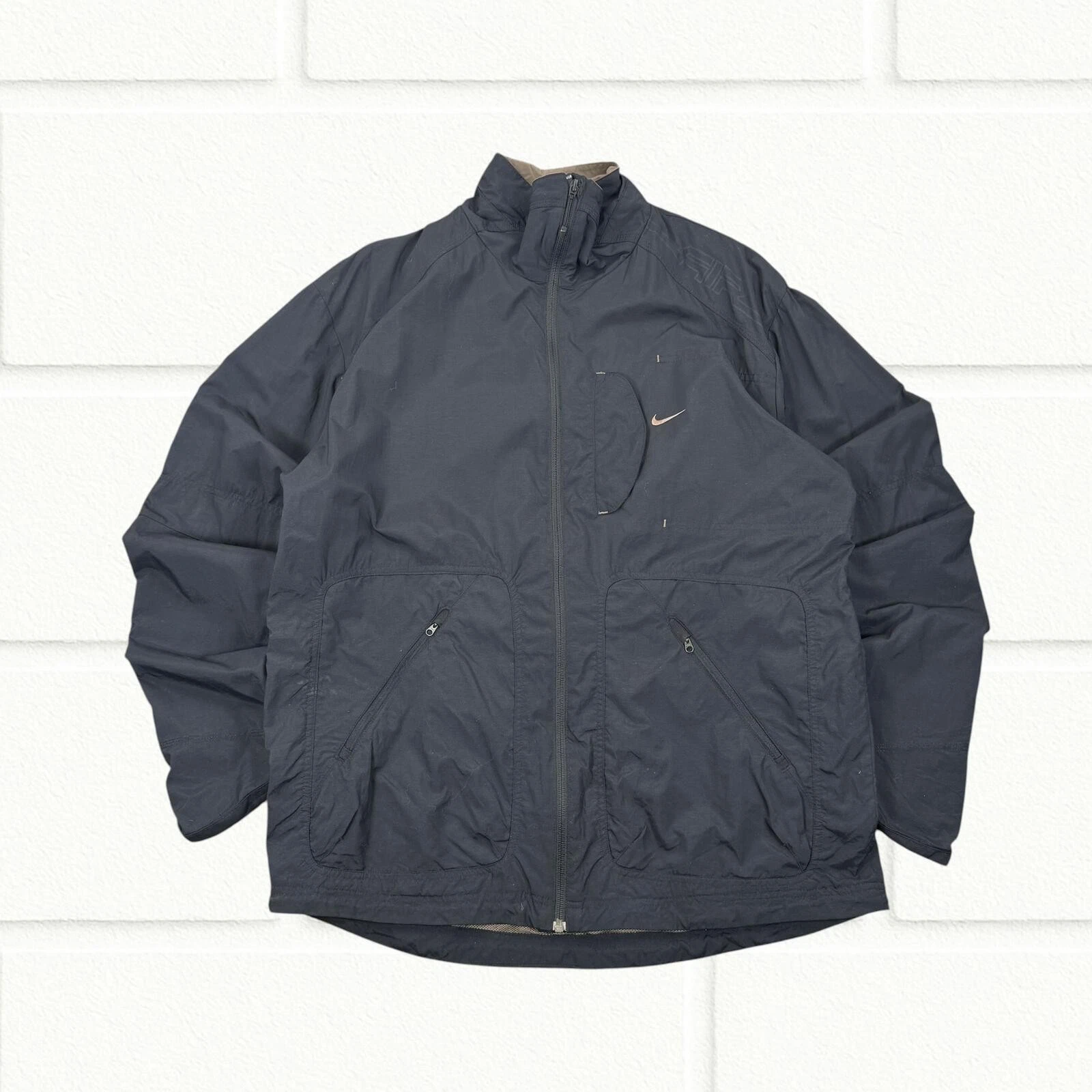Nike Retro Silver Tag Full Zip Black Jacket Mens Large Festival Streetwear
Opens in a new window or 