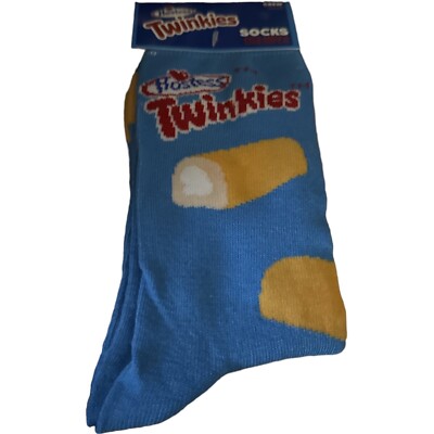 Crazy Socks Men Twinkies Crew Sock Novelty Funny Food Multicolor Size 6-12 