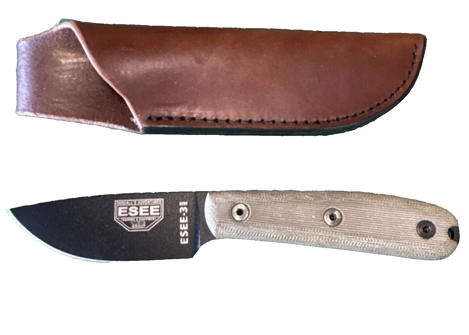 Manija de cuero ESEE Supervivencia modernos de colección Cuchillos de Hoja Fija producidos en fábricas