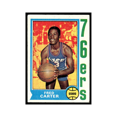 Fred Carter 1974 Topps #75 Philadelphia 76ers Basketball Card EX
