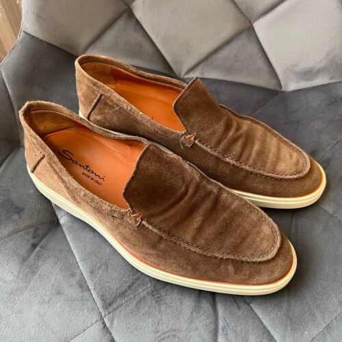 Santoni Men's Suede Loafers Slip-On US 9 / UK 8 / EU 42 - Picture 5 of 11