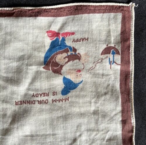 Vintage Walt Disney 7 NANI Hankie/Hanky~Bamishful~Happy~Doc~Grumpy~LEGGI - Foto 2 di 9