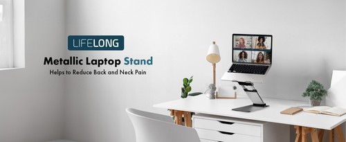 Ergonomic Laptop Stand for Desk, Adjustable Height Up to 20", Portable Comput... - Picture 6 of 11