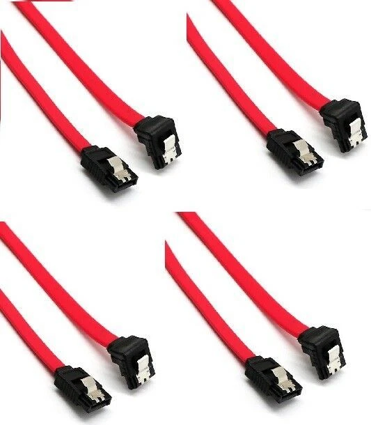 4 x SATA Kabel 30cm Anschlusskabel Serial s-ATA 6 Gb/s gewinkelt Winkel SSD HDD 