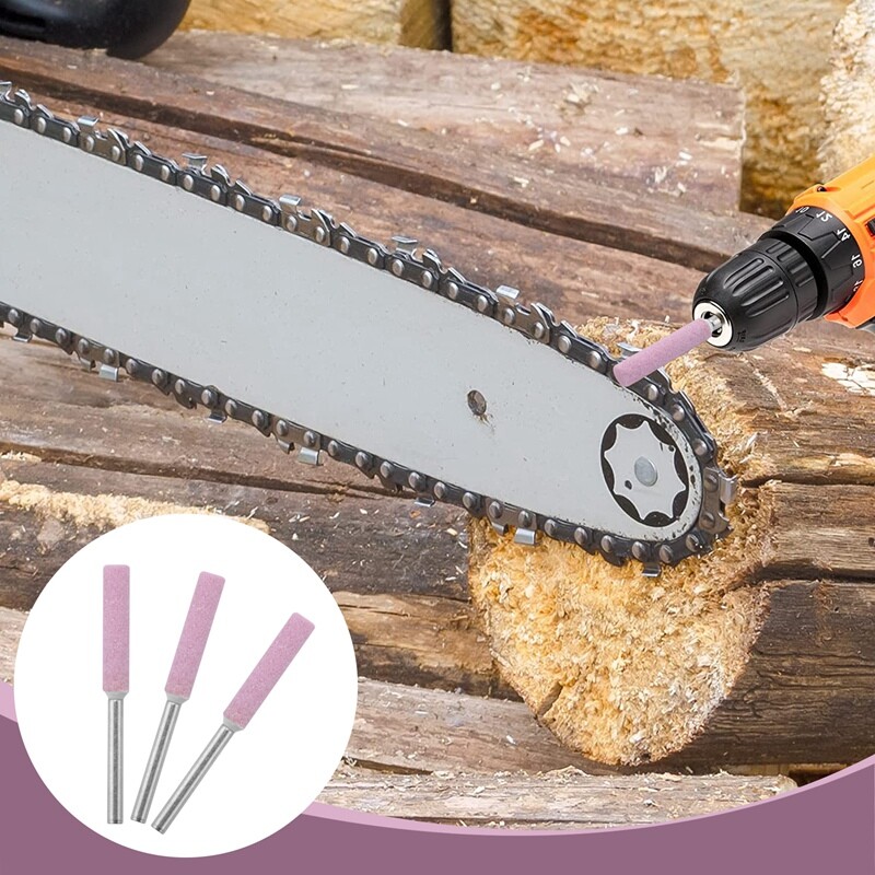 16Pcs Chainsaw Sharpener Grinding Stones 4.8mm Sharpening Tool Stones