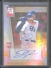 2015 Panini Elite Rookie Essentials Rookie Autograph 15 Joc Pederson No 63 of 75