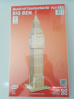 Big Ben - QUAY Woodcraft Construction Kit Wooden 3D Model kit P241 Age 7+