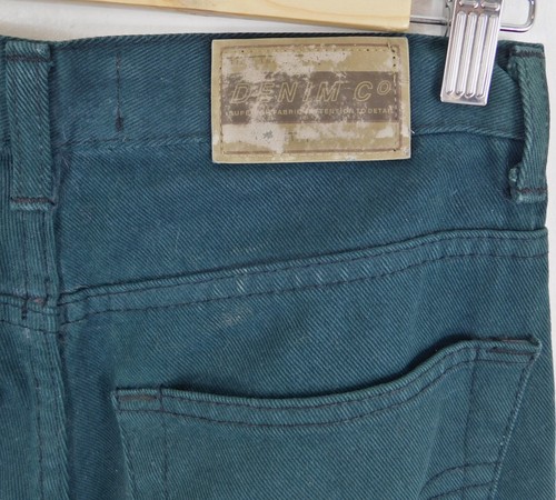 Jeans verdes vintage Demin Co talla 12R cintura alta pierna recta clásicos años 90 - Imagen 5 de 6