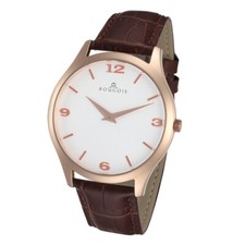 Rougois Gentry Series Stainless Steel Rose Gold Tone Watch
