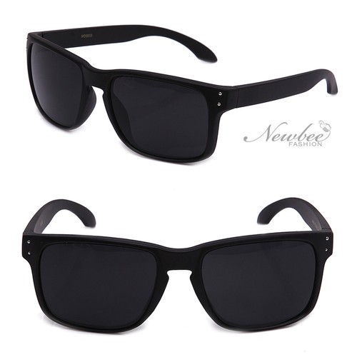 Men Retro Sunglasses Plain Classic Brandless Smoke or Flash Lens Justin Style - Picture 8 of 14