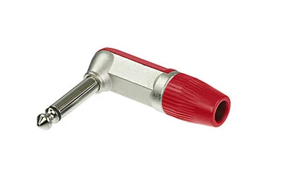 Neutrik Rean NYS207-2 Red 6.35mm 1/4" Angled Mono Jack Plug 2 Pole Connector TS
